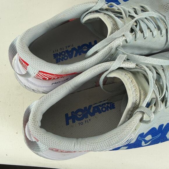 Hoka One One Carbon x Sneakers Women's 9 Gray Lace-Up Athletic Running Shoes - Picture 9 of 10